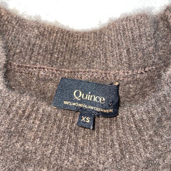 Quince Mongolian Cashmere Short Sleeve Mini Dress MSRP $178 Soft Winter Fall XS - Picture 3 of 5